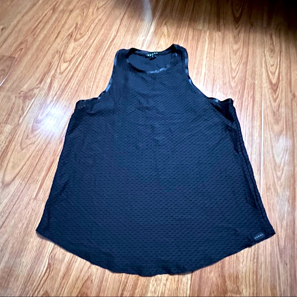 Koral Black Racerback Lightweight Tank Size Medium